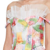 Multi Color Flower Print Ruffle Detailed Cami Top - BEYAZURA.COM