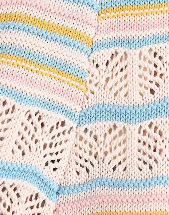 Multi Color Knitted Pattern Shorts Set - BEYAZURA.COM