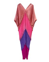 Multi Layer Color Pleated Dress - BEYAZURA.COM