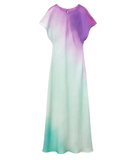Ombré Satin Long Dress - BEYAZURA.COM