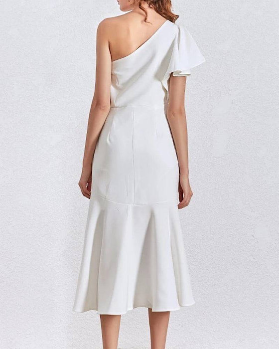 Atara One Shoulder Midi Dress
