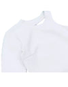 One Sleeve Cutout Bodycon Dress In White - BEYAZURA.COM