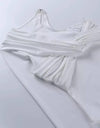 One Sleeve Draped Bodysuit - BEYAZURA.COM