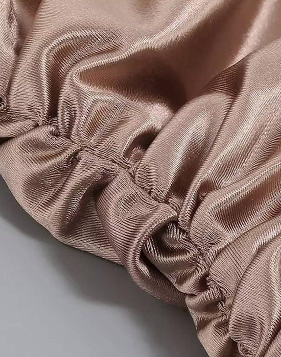 One Sleeve Ruched Dress - BEYAZURA.COM