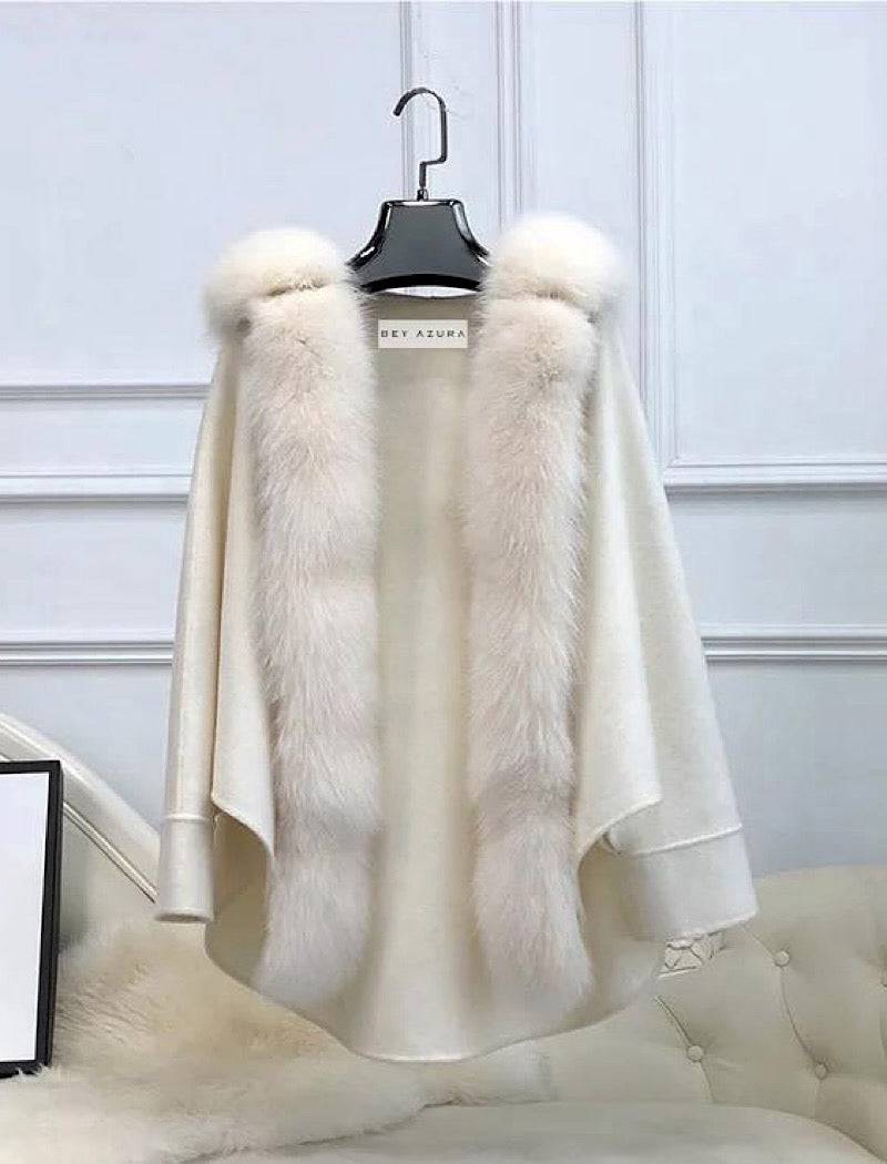 Arctic Fox Trim Poncho