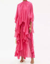 Pink Multi Layer Asymmetrical Dress - BEYAZURA.COM