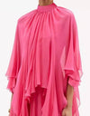 Pink Multi Layer Asymmetrical Dress - BEYAZURA.COM