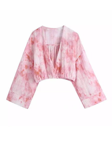 Pink Tie-Dye Shorts Set - BEYAZURA.COM