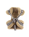 Plaid Faux Fur Dog Harness And Leash - BEYAZURA.COM