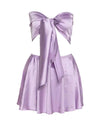 Purple Knotted Bra Top Short Skirt Set - BEYAZURA.COM
