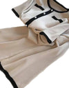 Rib Knit Cardigan And Wide Leg Cropped Pants Two Piece Set - BEYAZURA.COM