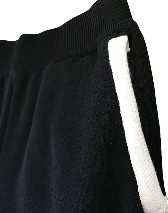 Ribbed Knit Cardigan And Wide Leg Cropped Pants Set - BEYAZURA.COM