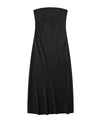 Satin Strapless Long Dress In Black - BEYAZURA.COM