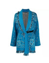 Scarf Collar Ethnic Style Cardigan - BEYAZURA.COM