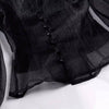Sheer Lantern Sleeve Blouse in Black - BEYAZURA.COM
