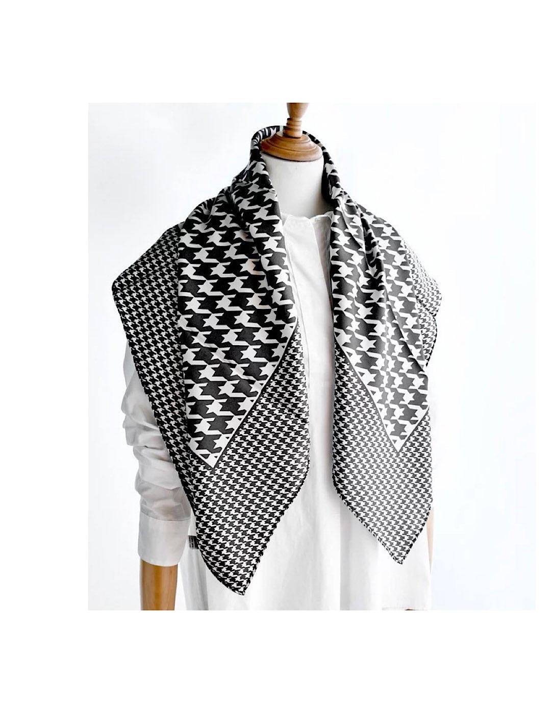 Houndstooth on sale silk scarf