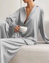 Silky Top and Long Pants Pyjama Set - BEYAZURA.COM