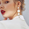 Single Drop Pearl Earrings - BEYAZURA.COM