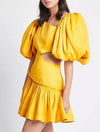 Skew Collar Cut Out Short Dress - BEYAZURA.COM