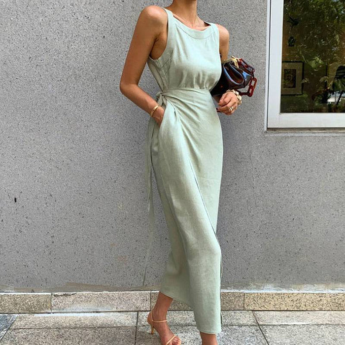 high waisted wrap dress Womens Wrap Neck Puff Long Sleeve Swing Cocktails Maxi Dress High Waist Asymmetrical Ruffle Hem Evening Dresses