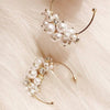 Small Pearl Hoop Earrings - BEYAZURA.COM