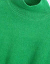 Soft Loose Knitted Turtleneck Pullover - BEYAZURA.COM