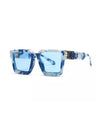 Square Metal Trimmed Sunglasses - BEYAZURA.COM