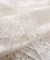 Square Neck Crochet Long Dress In Blue - BEYAZURA.COM
