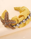 Starfish Draped Crystal Headband - BEYAZURA.COM
