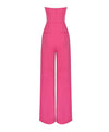 Strapless Wide Legged Jumpsuit in Pink - BEYAZURA.COM