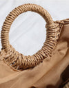 Straw Knitted Woven Bag - BEYAZURA.COM