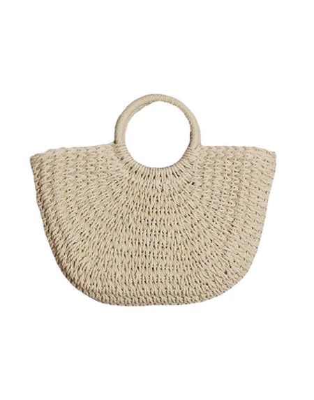 Straw Knitted Woven Bag - BEYAZURA.COM