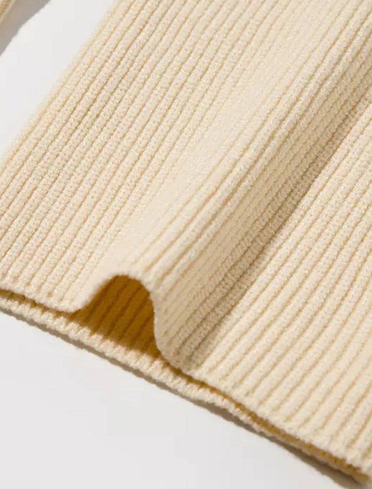 Stretchy Knit Batwing Sleeve Top And Long Skirt Set - BEYAZURA.COM