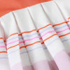 Stripe Print Asymmetrical Ruffle Blouse - BEYAZURA.COM