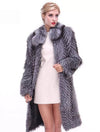 Striped Silver Fox For Coats Plus Size - BEYAZURA.COM