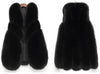 Three Asymmetrical Panel Genuine Fox Fur Gilet - BEYAZURA.COM