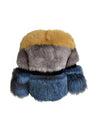 Three Color Fox Fur Coat - BEYAZURA.COM