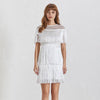 Three Layer Fringe Lux Mesh Dress - BEYAZURA.COM