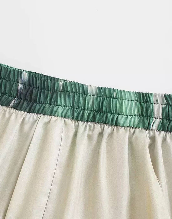 Tie Dye Elastic Waist Pants - BEYAZURA.COM