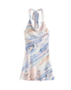 Tie Dye Halter Backless Dress - BEYAZURA.COM