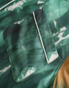 Tie Dye Silky Shirt in Green - BEYAZURA.COM