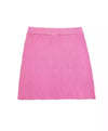 Turtleneck Top And Skirt Knit Set In Pink - BEYAZURA.COM