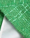 Tweed Knit Shorts In Green - BEYAZURA.COM