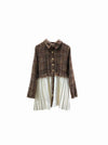 Tweed Pleated Dress Shirt - BEYAZURA.COM