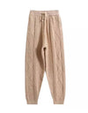 Twisted Rope Knitted Pants - BEYAZURA.COM