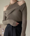 Two Piece Knit Sweater In Black - BEYAZURA.COM