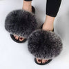 Ultra Fluffy Fur Sandals - BEYAZURA.COM