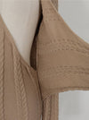 Waist Tied Knit Midi Knit Dress - BEYAZURA.COM