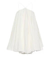 White Flared Short Backless Dress - BEYAZURA.COM