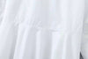 White Loose Fit Shirt Dress - BEYAZURA.COM